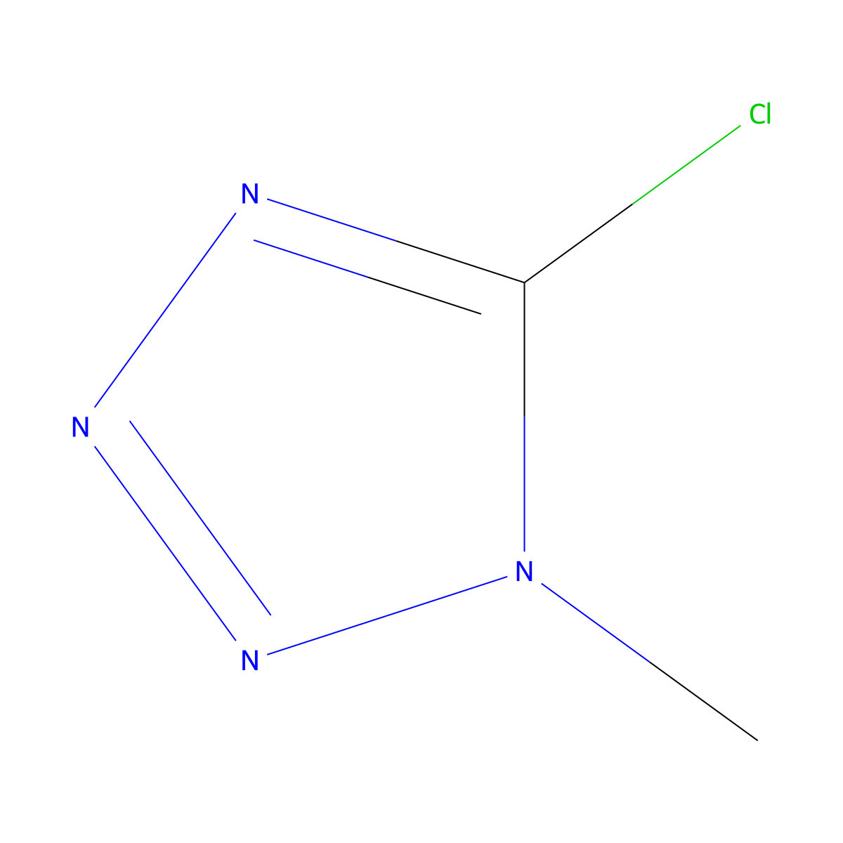 5-chloro-1-methyl-1H-1,2,3,4-tetrazole molecular structure, CAS 67648-50-4