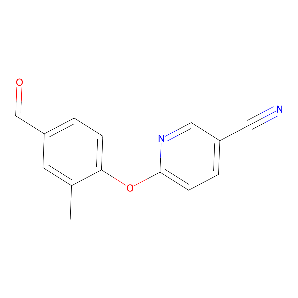6-(4-Formyl-2-methylphenoxy)nicotinonitrile molecular structure, CAS 676494-24-9