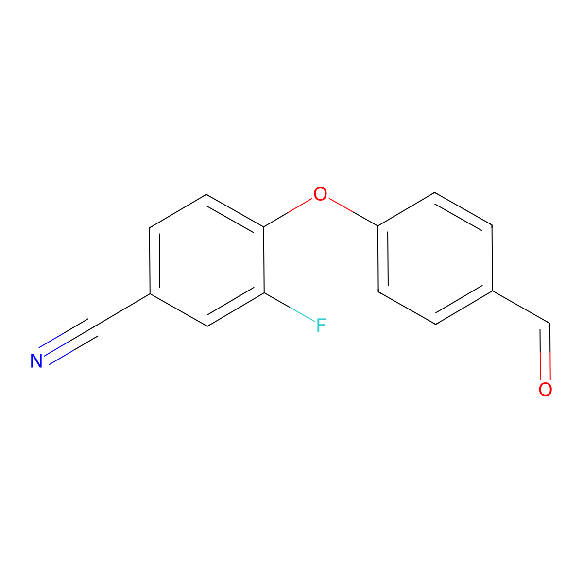 3-Fluoro-4-(4-formylphenoxy)benzonitrile molecular structure, CAS 676494-55-6