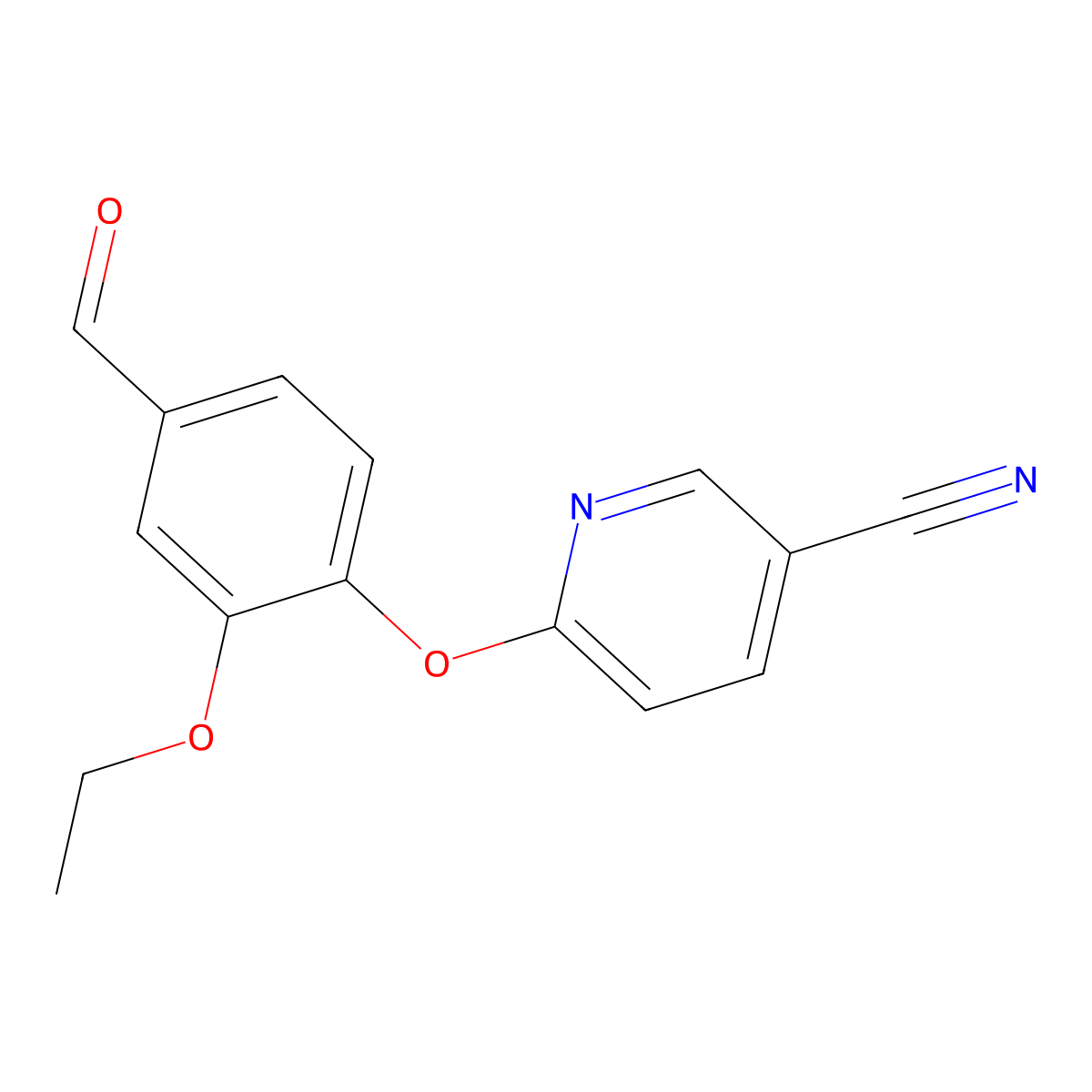 6-(2-Ethoxy-4-formylphenoxy)nicotinonitrile molecular structure, CAS 676495-31-1