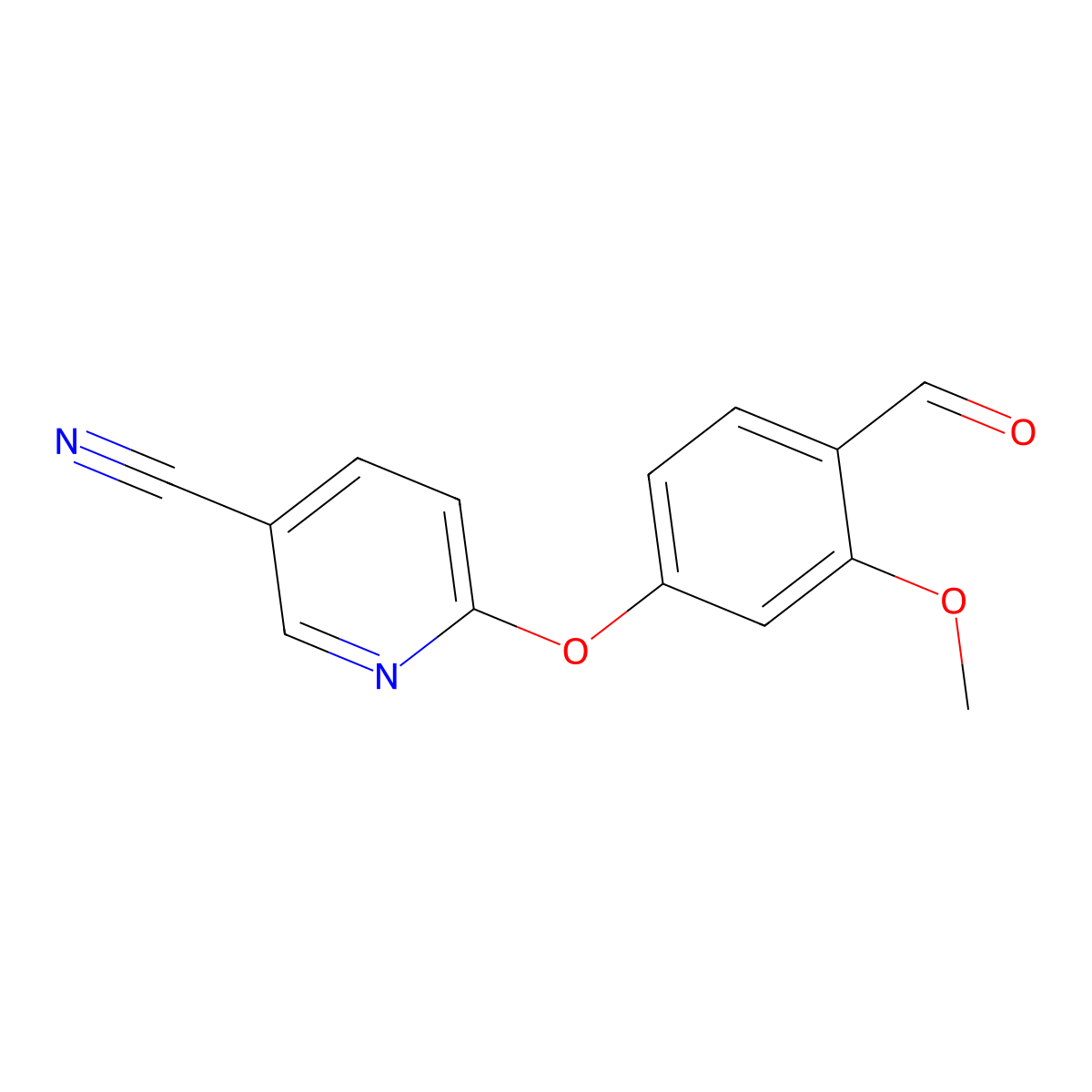 6-(4-Formyl-3-methoxyphenoxy)nicotinonitrile molecular structure, CAS 676495-33-3