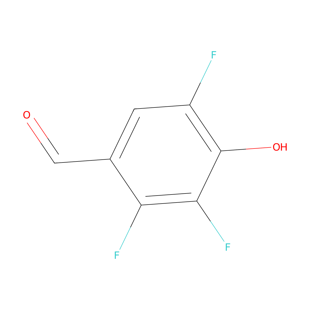 2,3,5-Trifluoro-4-hydroxybenzaldehyde molecular structure, CAS 676500-50-8