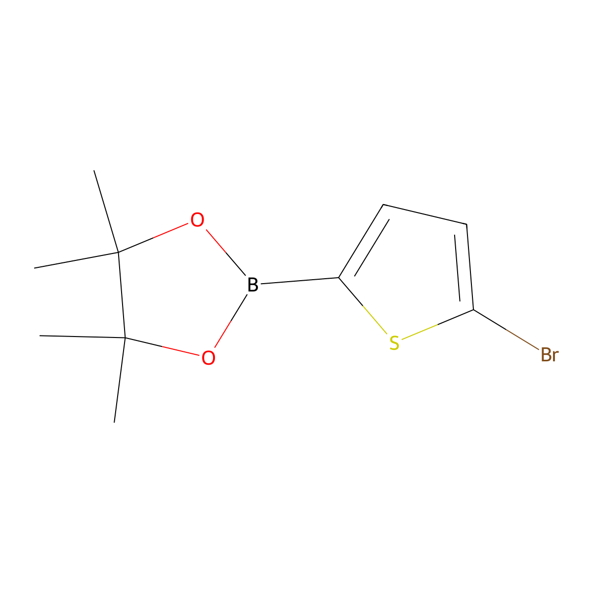 2-(5-Bromothiophen-2-yl)-4,4,5,5-tetramethyl-1,3,2-dioxaborolane molecular structure, CAS 676501-84-1
