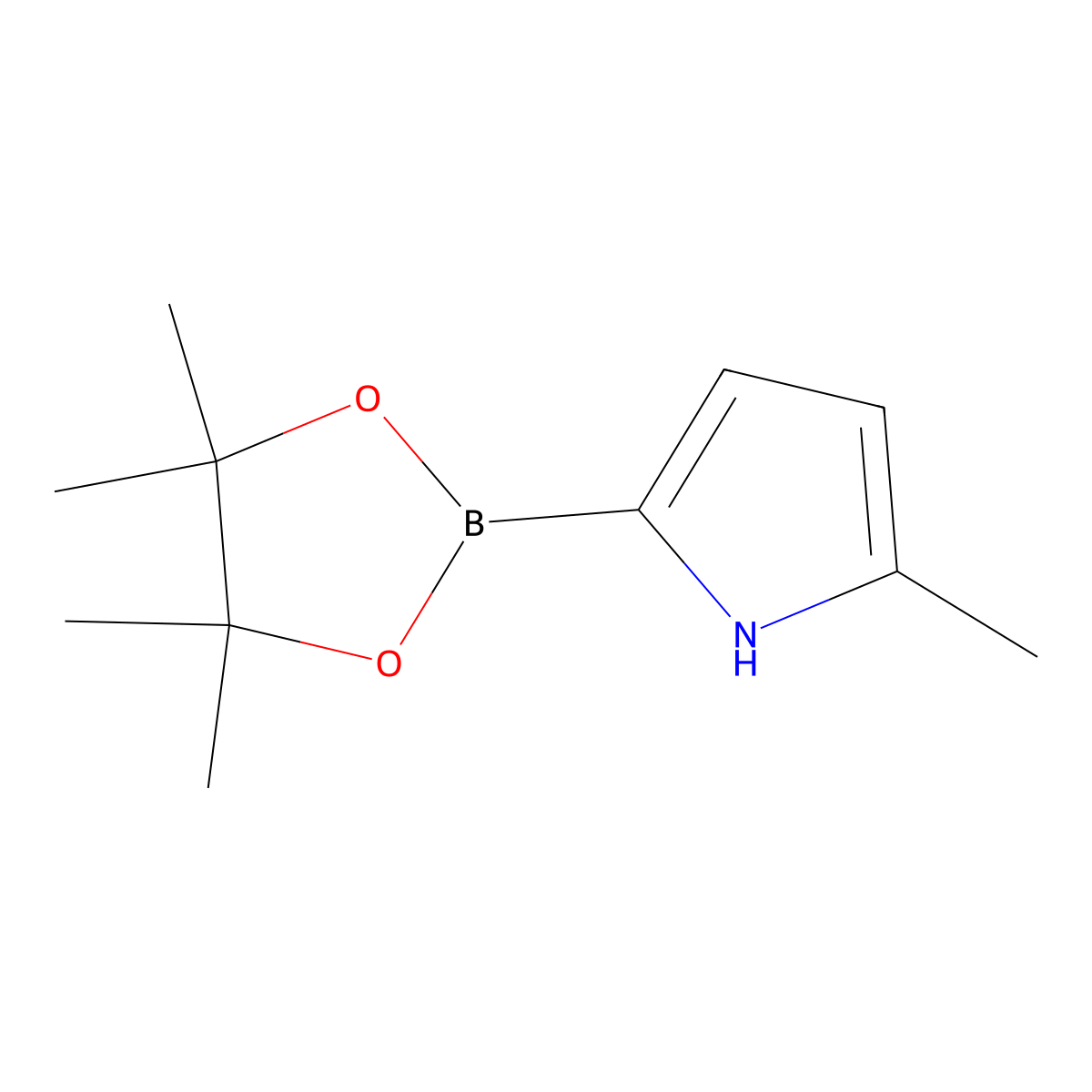 2-Methyl-5-(4,4,5,5-tetramethyl-1,3,2-dioxaborolan-2-YL)-1H-pyrrole molecular structure, CAS 676501-88-5