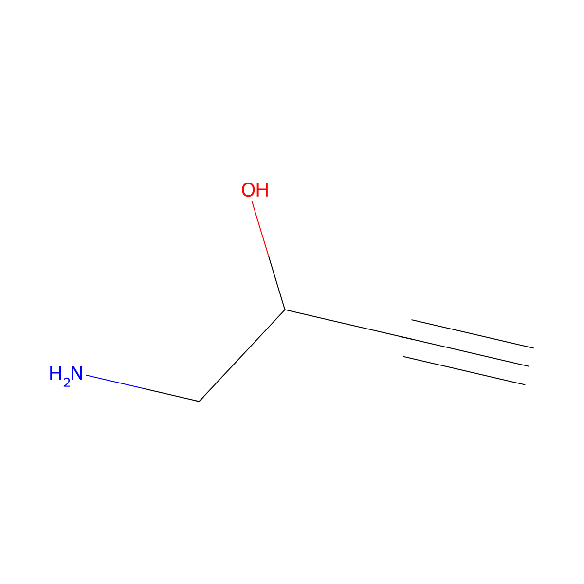 1-Aminobut-3-YN-2-OL molecular structure, CAS 676503-25-6