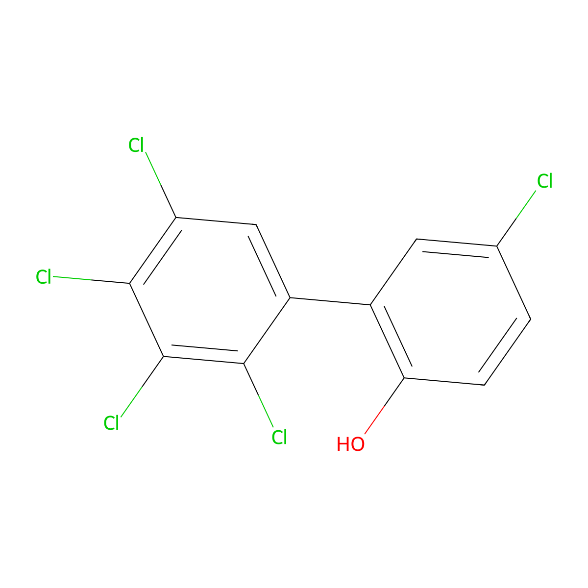 2-Hydroxy-2',3',4',5,5'-pentachlorobiphenyl molecular structure, CAS 67651-36-9
