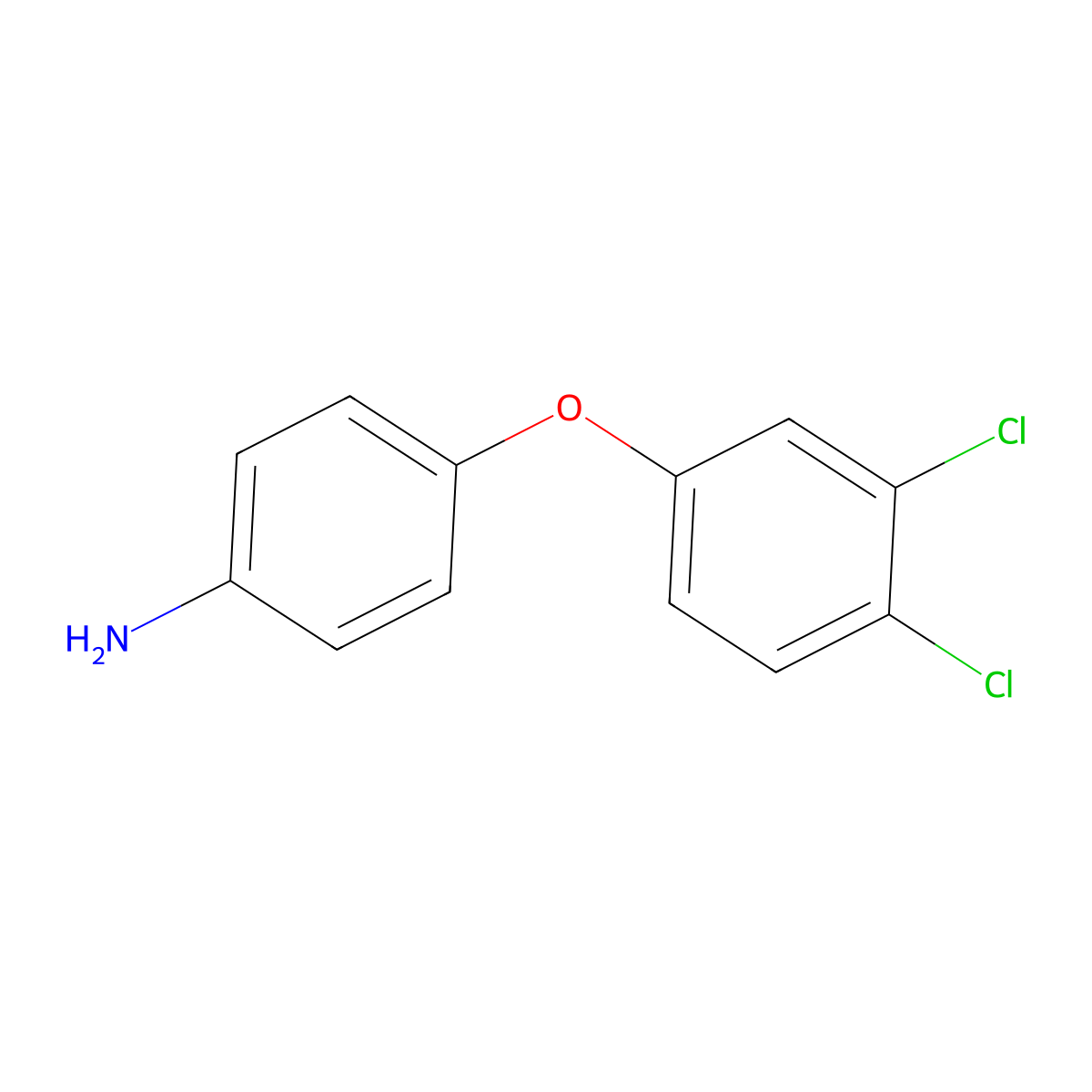4-(3,4-Dichlorophenoxy)aniline molecular structure, CAS 67651-53-0
