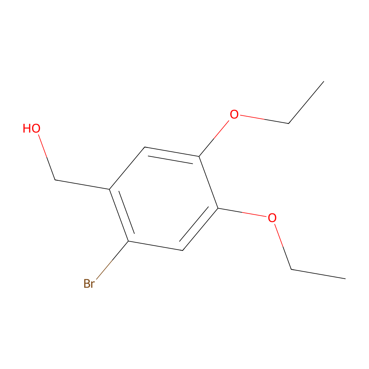 (2-Bromo-4,5-diethoxyphenyl)methanol molecular structure, CAS 676522-24-0