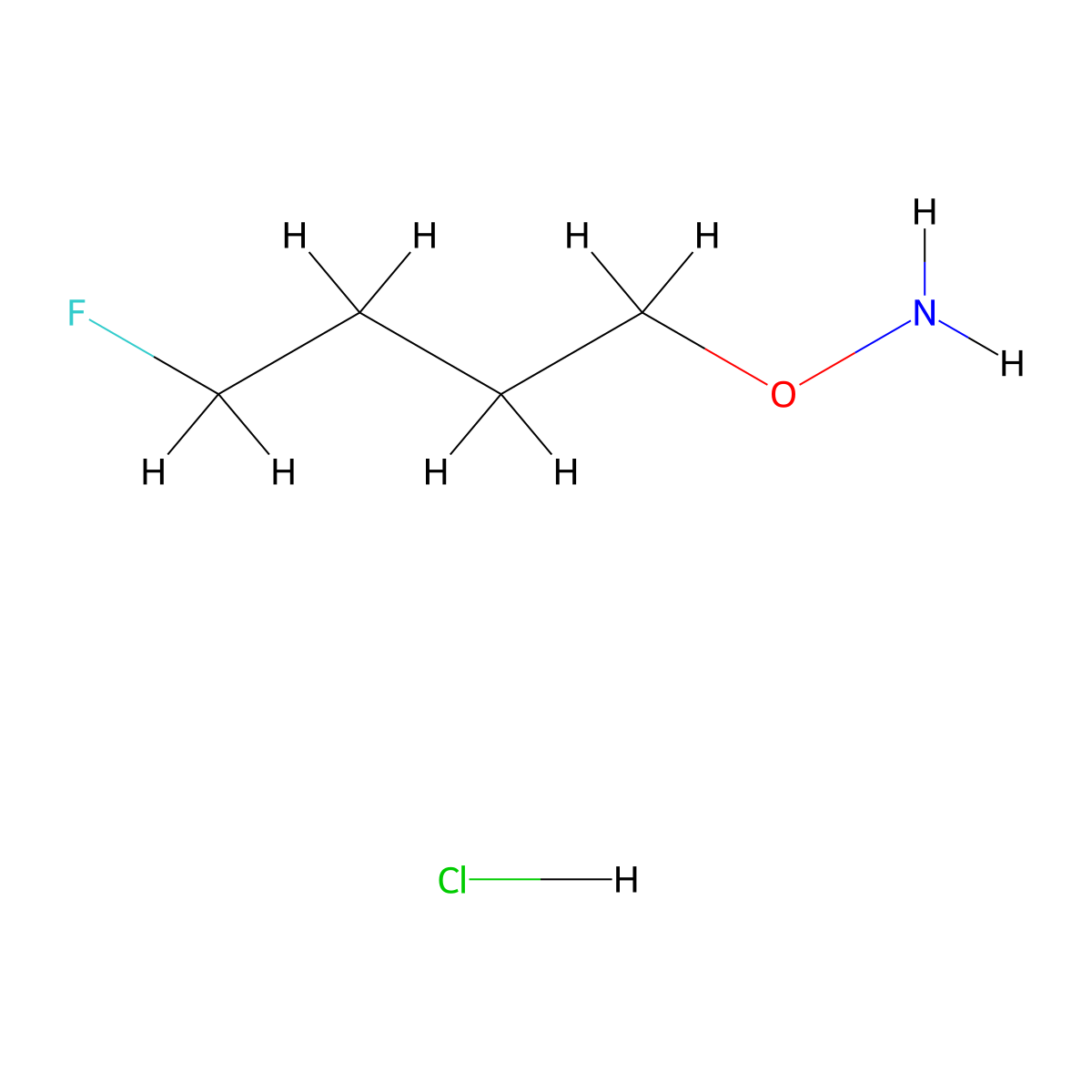 O-(4-Fluorobutyl)hydroxylamine hydrochloride molecular structure, CAS 676525-71-6
