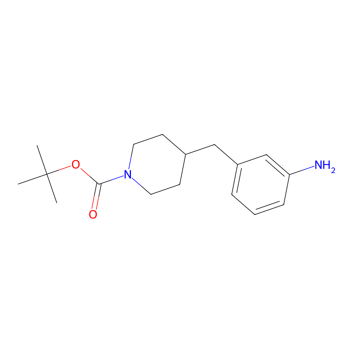 tert-Butyl 4-(3-aminobenzyl)piperidine-1-carboxylate molecular structure, CAS 676528-03-3