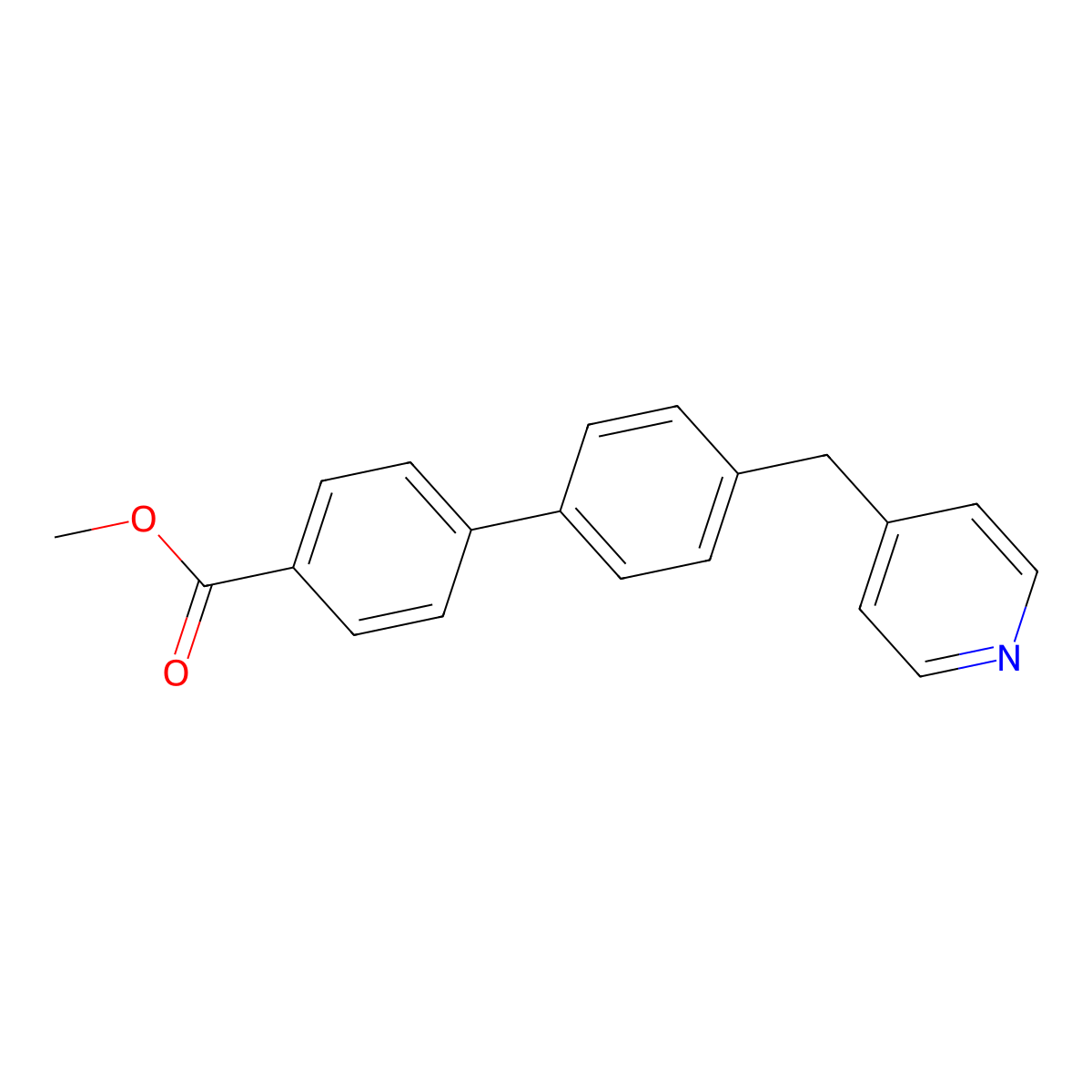Methyl 4'-(4-pyridinylmethyl)[1,1'-biphenyl]-4-carboxylate molecular structure, CAS 676528-58-8