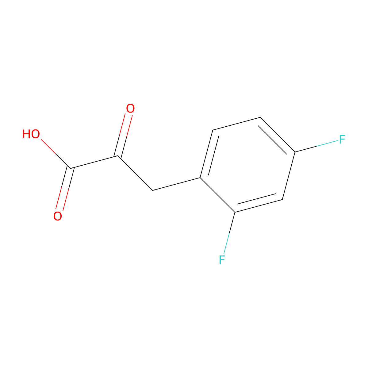 3-(2,4-Difluorophenyl)-2-oxopropanoic acid molecular structure, CAS 676530-01-1