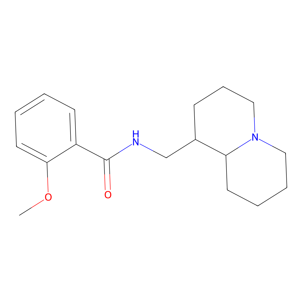 2-Methoxy-N-[(octahydro-2H-quinolizin-1-yl)methyl]-benzamide molecular structure, CAS 676531-07-0