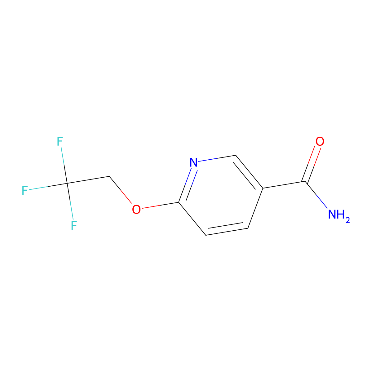 6-(2,2,2-Trifluoroethoxy)nicotinamide molecular structure, CAS 676533-51-0