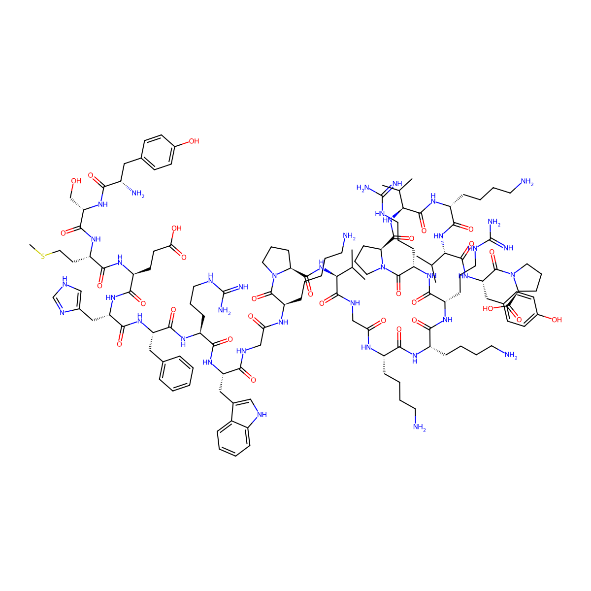 ACTH (2-24) (human, bovine, rat) molecular structure, CAS 67654-32-4