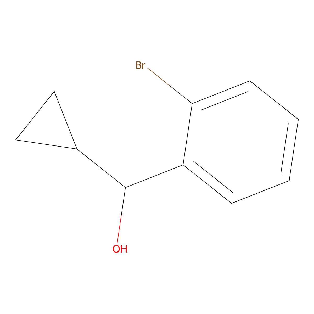 (2-Bromophenyl)(cyclopropyl)methanol molecular structure, CAS 676541-37-0