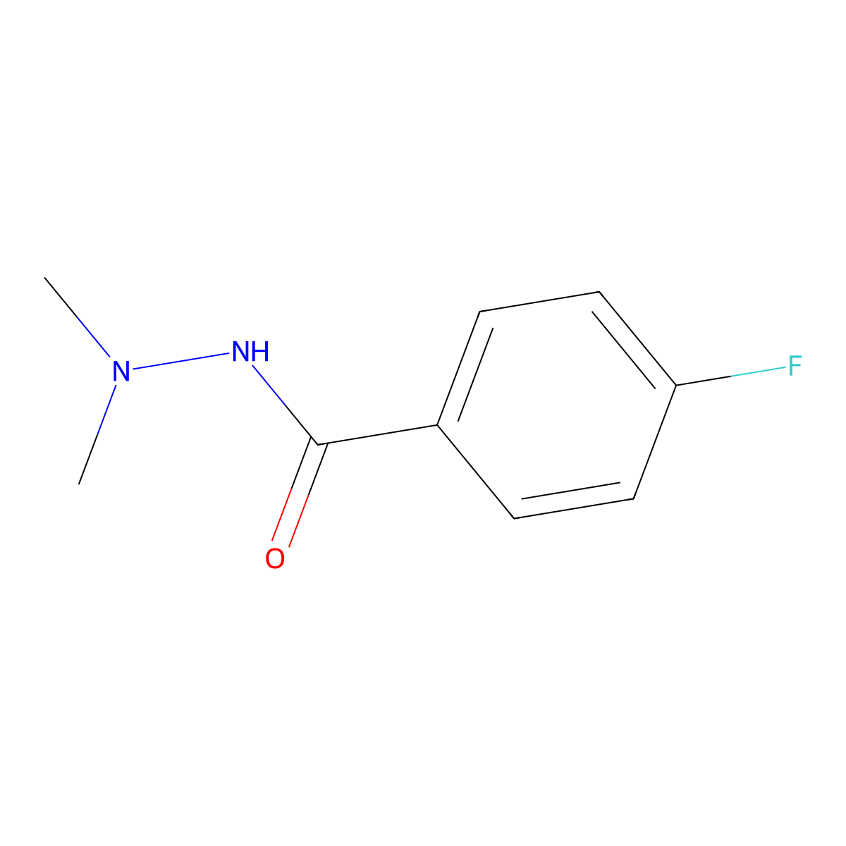 4-Fluorobenzoic acid 2,2-dimethylhydrazide molecular structure, CAS 67655-85-0