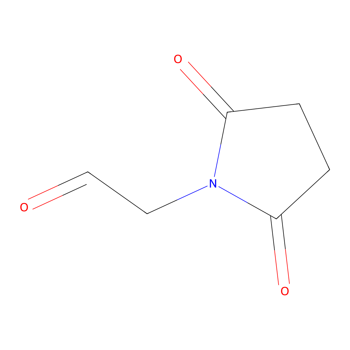 2,5-Dioxo-1-pyrrolidineacetaldehyde molecular structure, CAS 676558-37-5