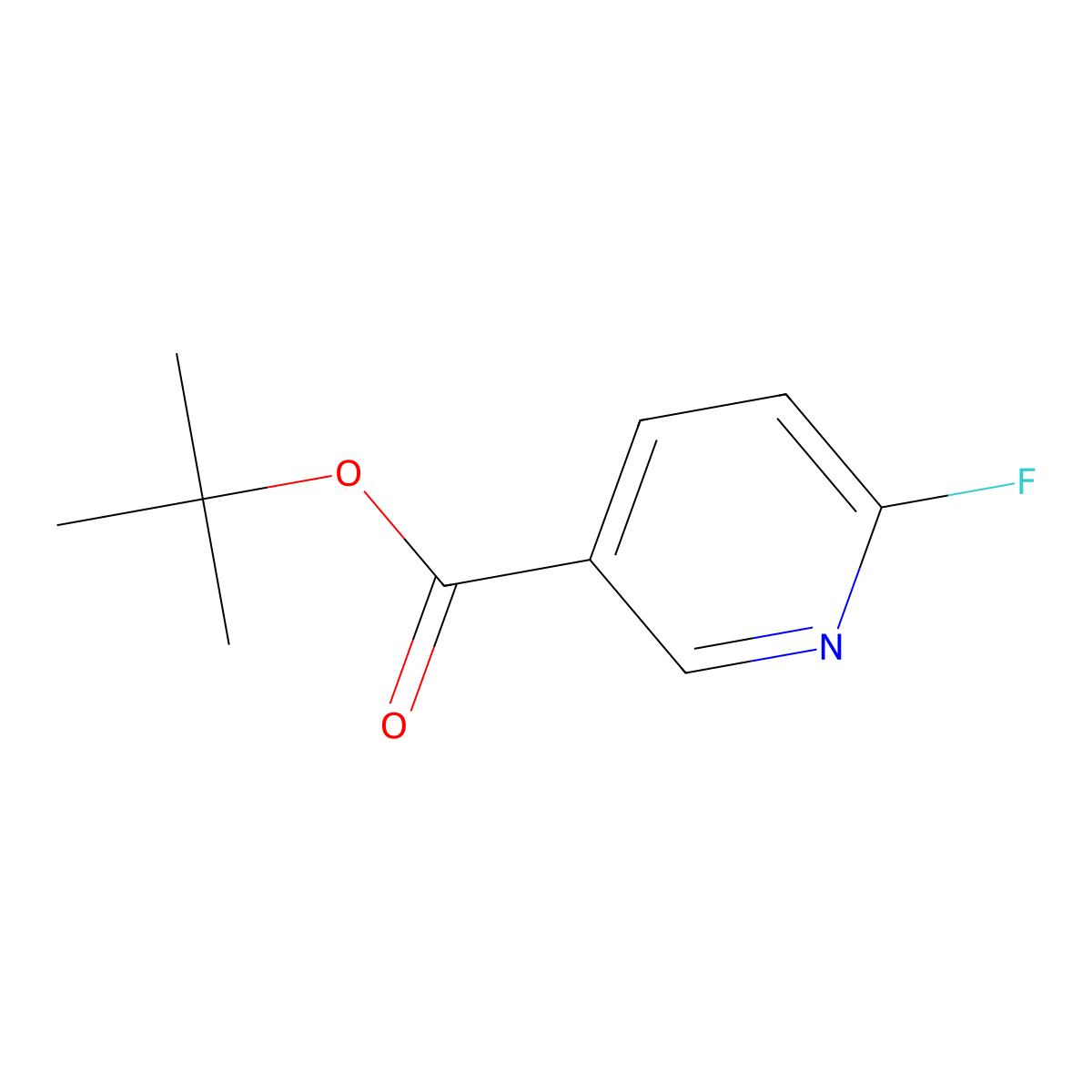 tert-Butyl 6-fluoropyridine-3-carboxylate molecular structure, CAS 676560-01-3
