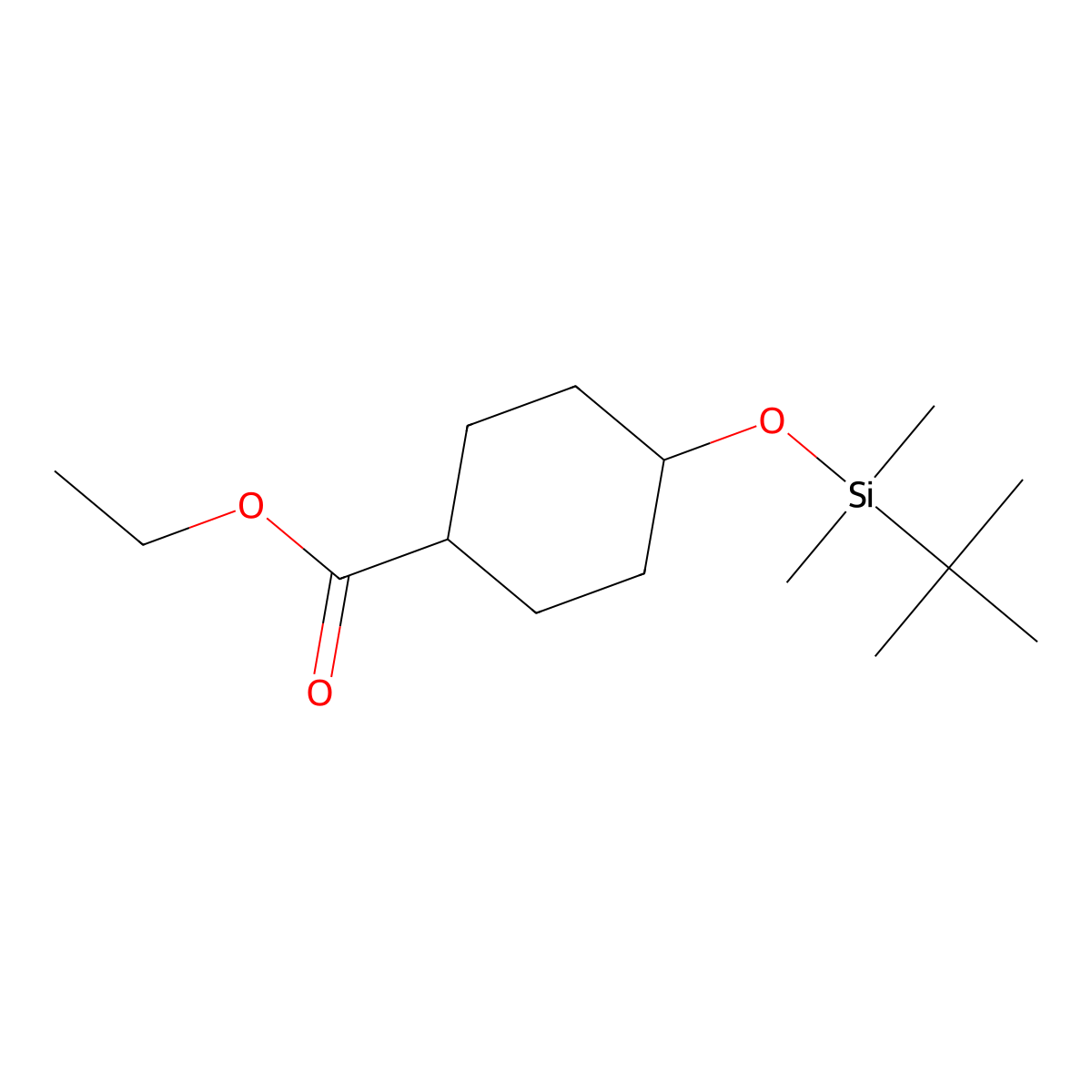 Ethyl 4-((tert-butyldimethylsilyl)oxy)cyclohexanecarboxylate molecular structure, CAS 676560-15-9
