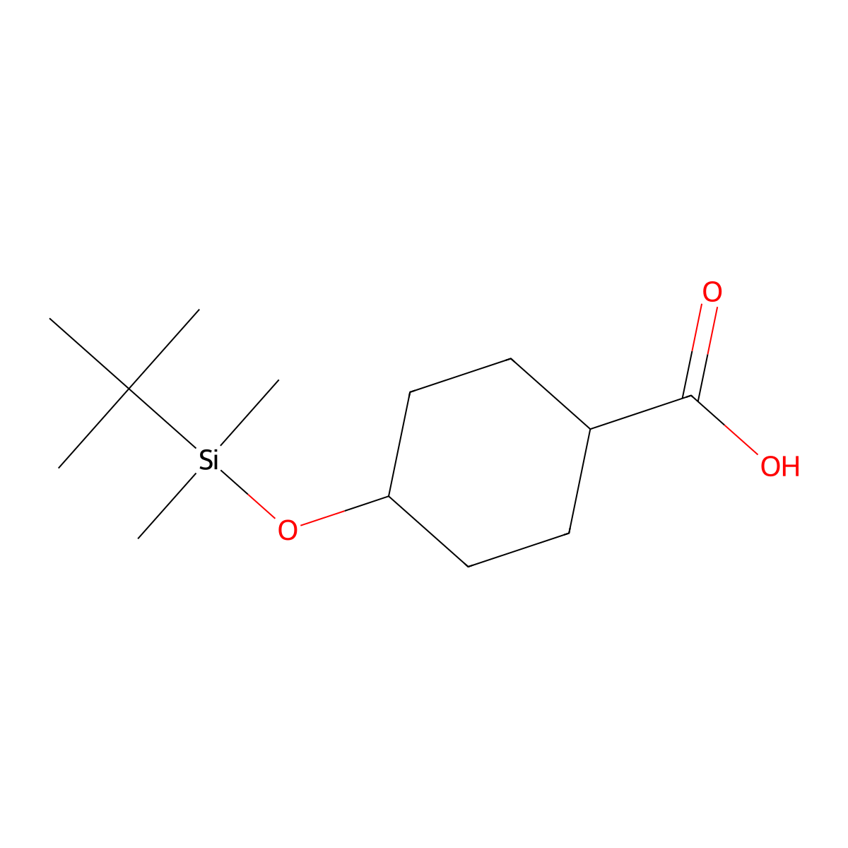 4-[(tert-Butyldimethylsilyl)oxy]cyclohexanecarboxylic Acid molecular structure, CAS 676560-16-0