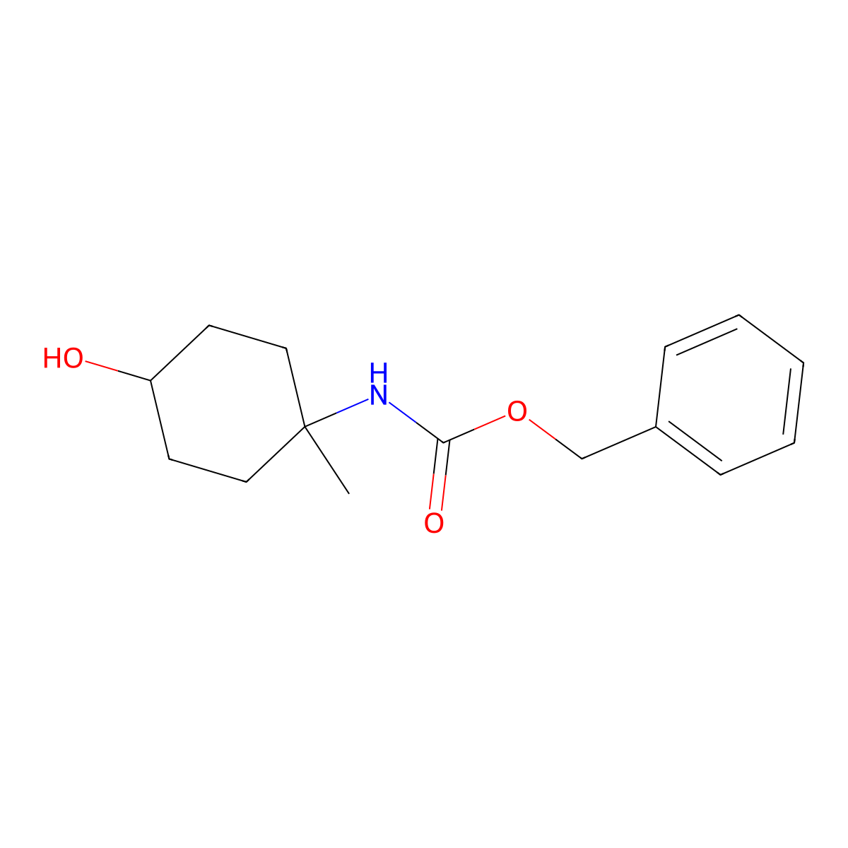 benzyl N-(4-hydroxy-1-methylcyclohexyl)carbamate molecular structure, CAS 676560-19-3