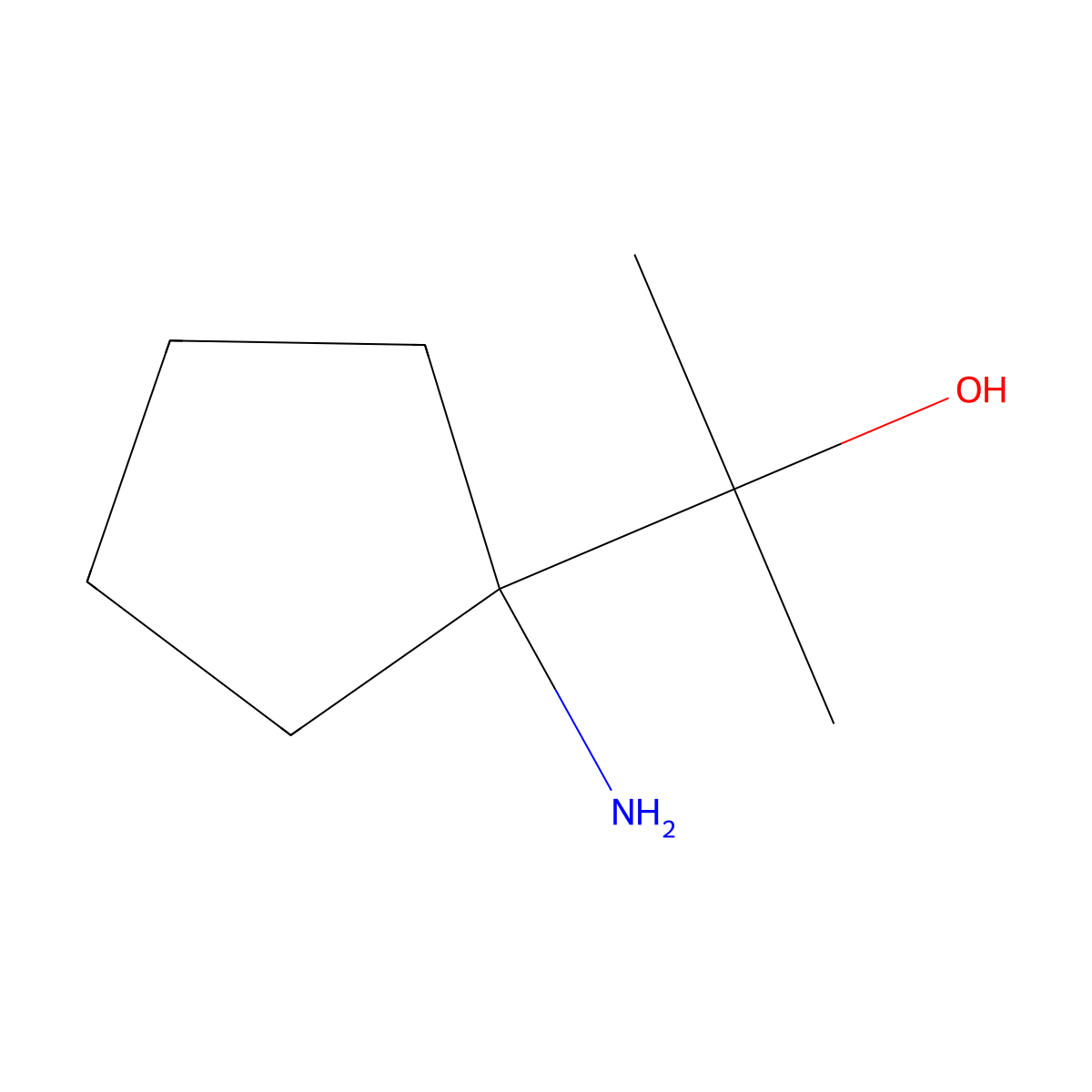 2-(1-Aminocyclopentyl)propan-2-ol molecular structure, CAS 676561-80-1