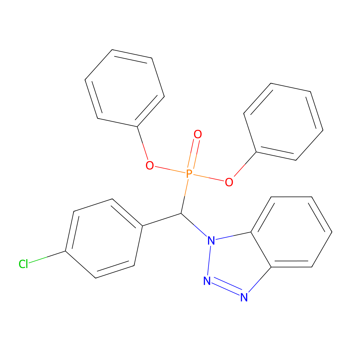 Diphenyl [1H-1,2,3-benzotriazol-1-yl(4-chlorophenyl)-methyl]phosphonate molecular structure, CAS 676562-43-9