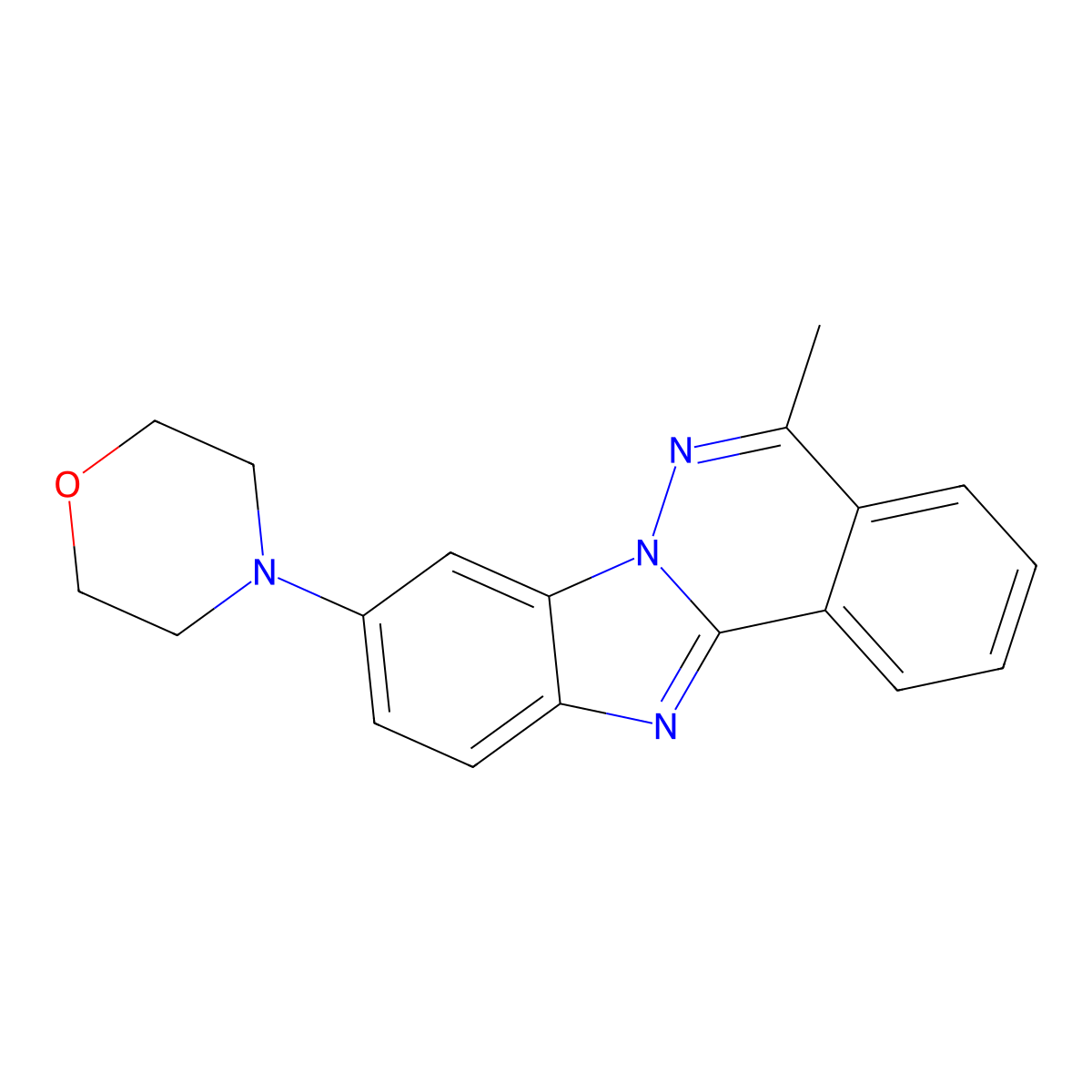 5-Methyl-9-(4-morpholinyl)benzimidazo[2,1-a]phthalazine molecular structure, CAS 676562-77-9