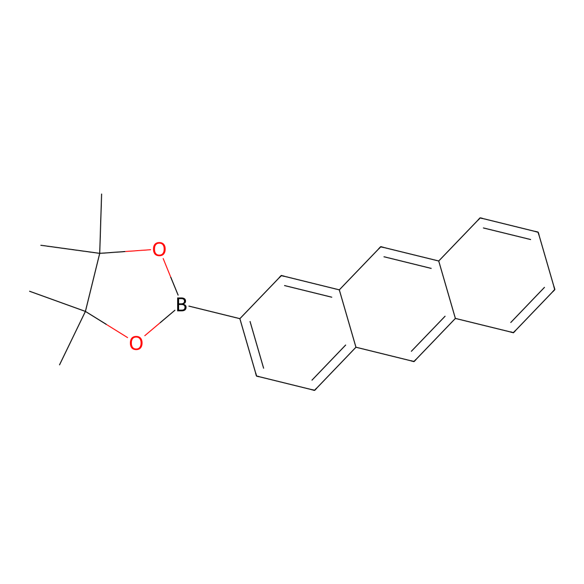 2-(Anthracen-2-yl)-4,4,5,5-tetramethyl-1,3,2-dioxaborolane molecular structure, CAS 676578-20-4