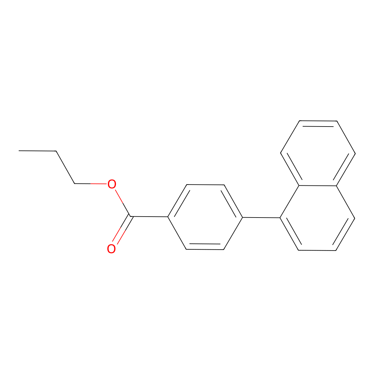 Benzoic acid, 4-(1-naphthalenyl)-, propyl ester molecular structure, CAS 676578-73-7