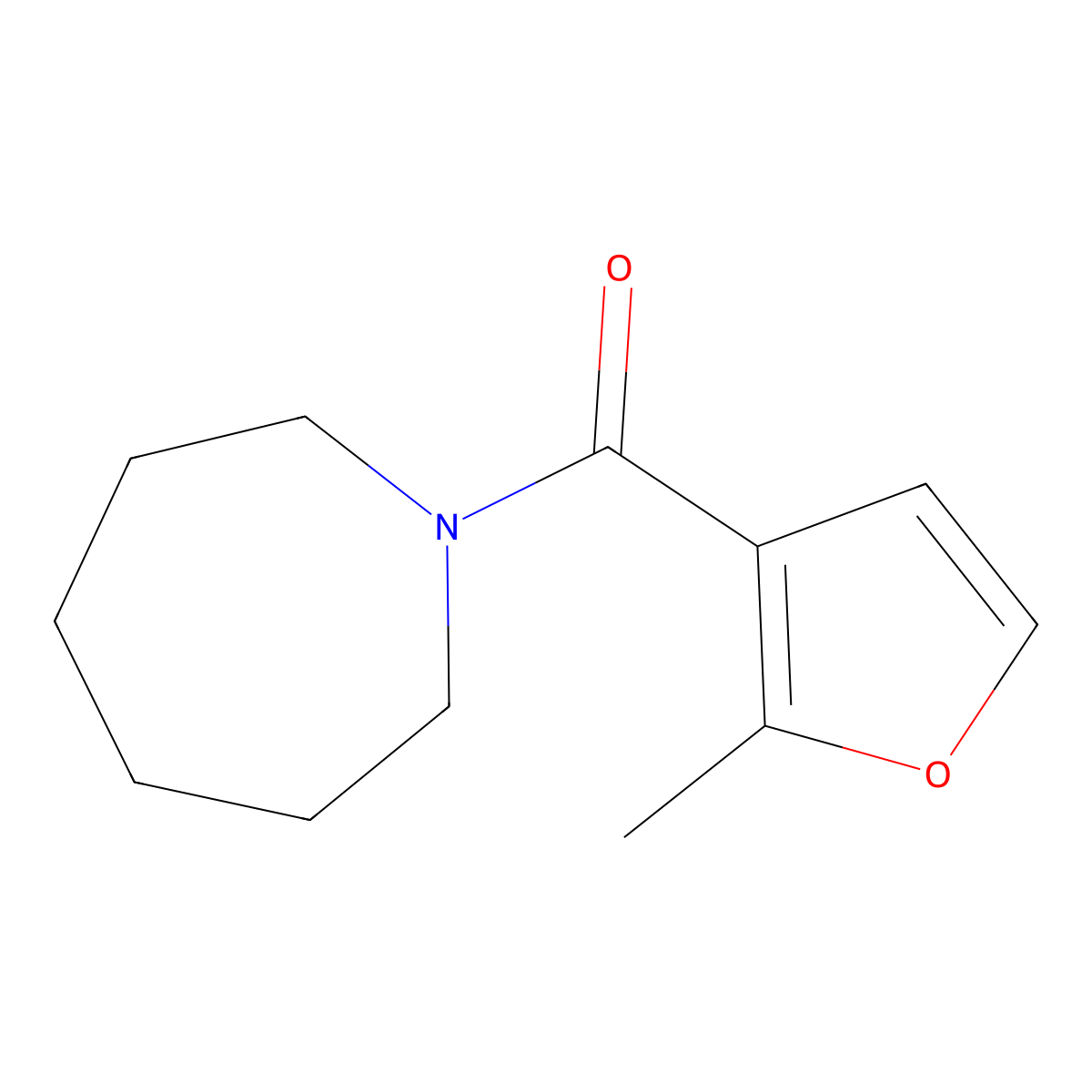 Azepan-1-yl(2-methylfuran-3-yl)methanone molecular structure, CAS 676579-78-5