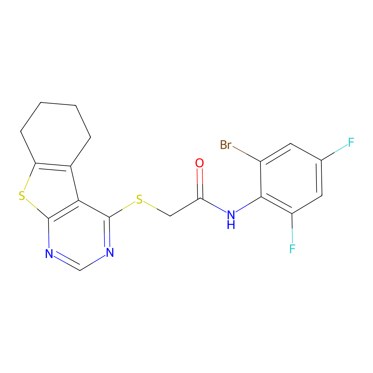C18H14BrF2N3OS2 molecular structure, CAS 676584-76-2