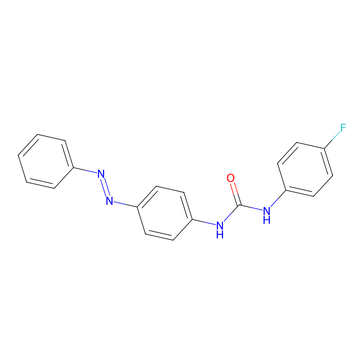 1-(4-fluorophenyl)-3-{4-[(E)-phenyldiazenyl]phenyl}urea molecular structure, CAS 676587-12-5