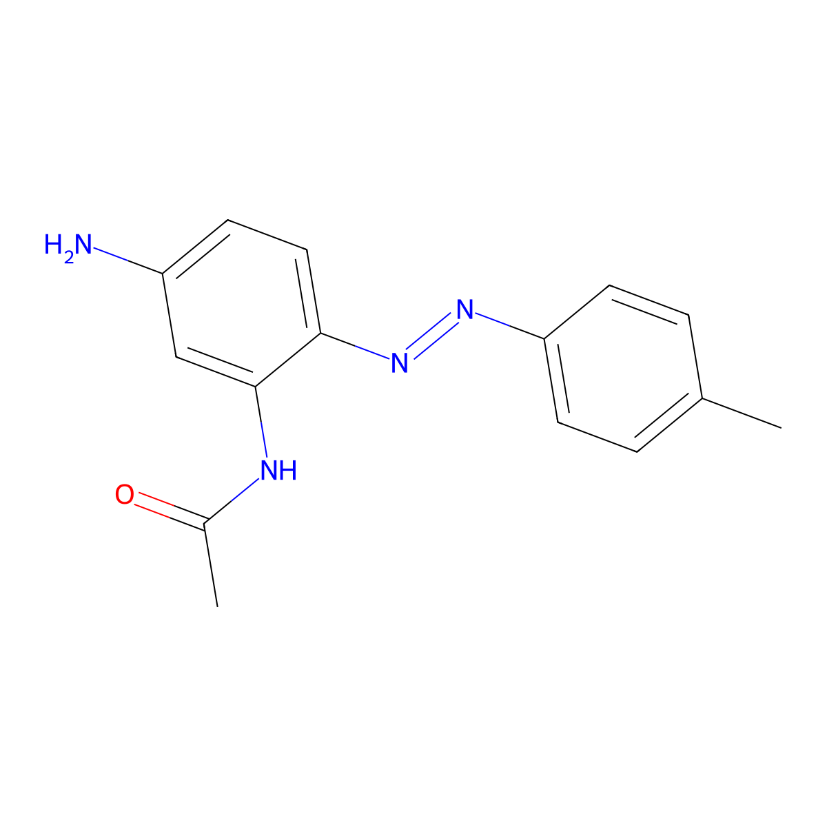 N-{5-amino-2-[(E)-(4-methylphenyl)diazenyl]phenyl}acetamide molecular structure, CAS 676587-85-2