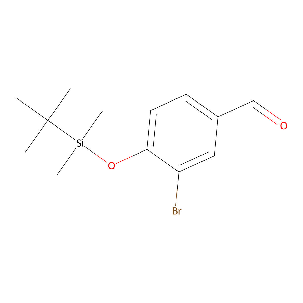 3-Bromo-4-((tert-butyldimethylsilyl)oxy)benzaldehyde molecular structure, CAS 676596-97-7