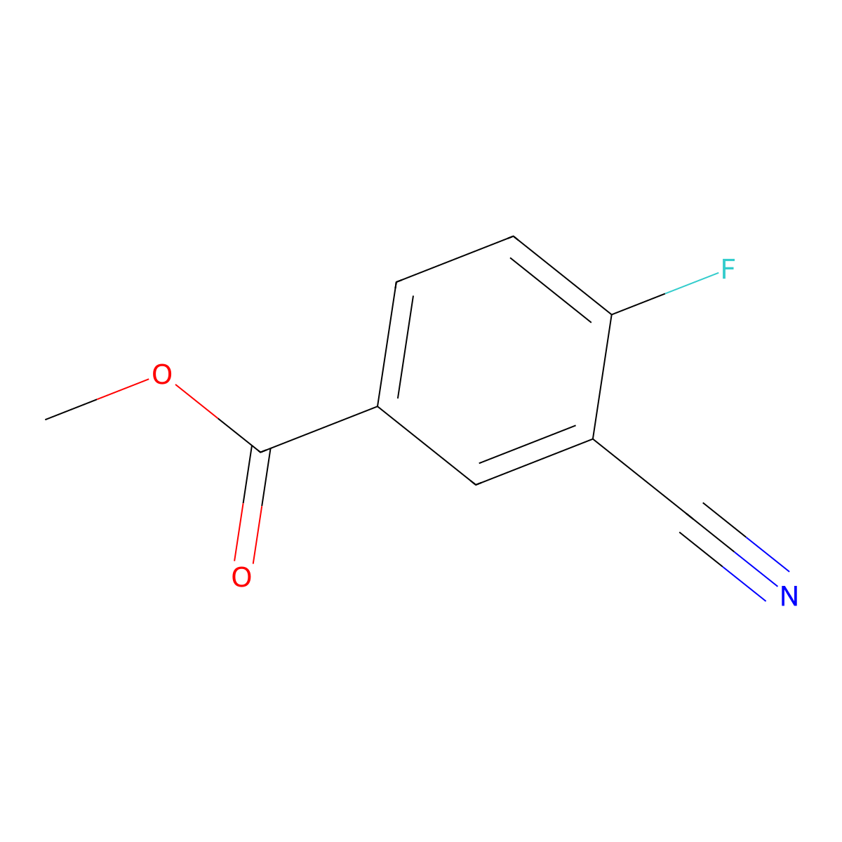 Methyl 3-cyano-4-fluorobenzoate molecular structure, CAS 676602-31-6