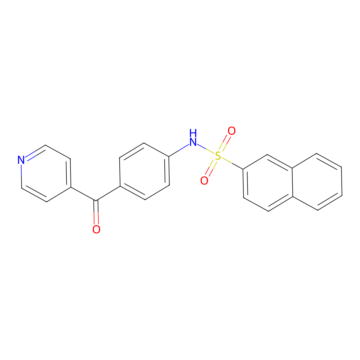 N-[4-(pyridine-4-carbonyl)phenyl]naphthalene-2-sulfonamide molecular structure, CAS 676604-98-1
