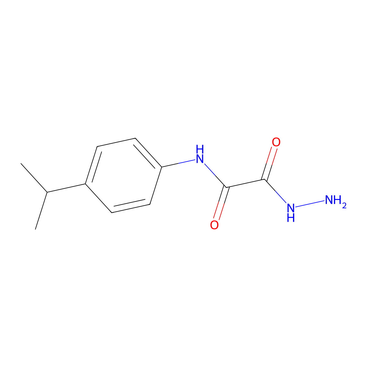 2-hydrazinyl-2-oxo-N-(4-propan-2-ylphenyl)acetamide molecular structure, CAS 676605-34-8