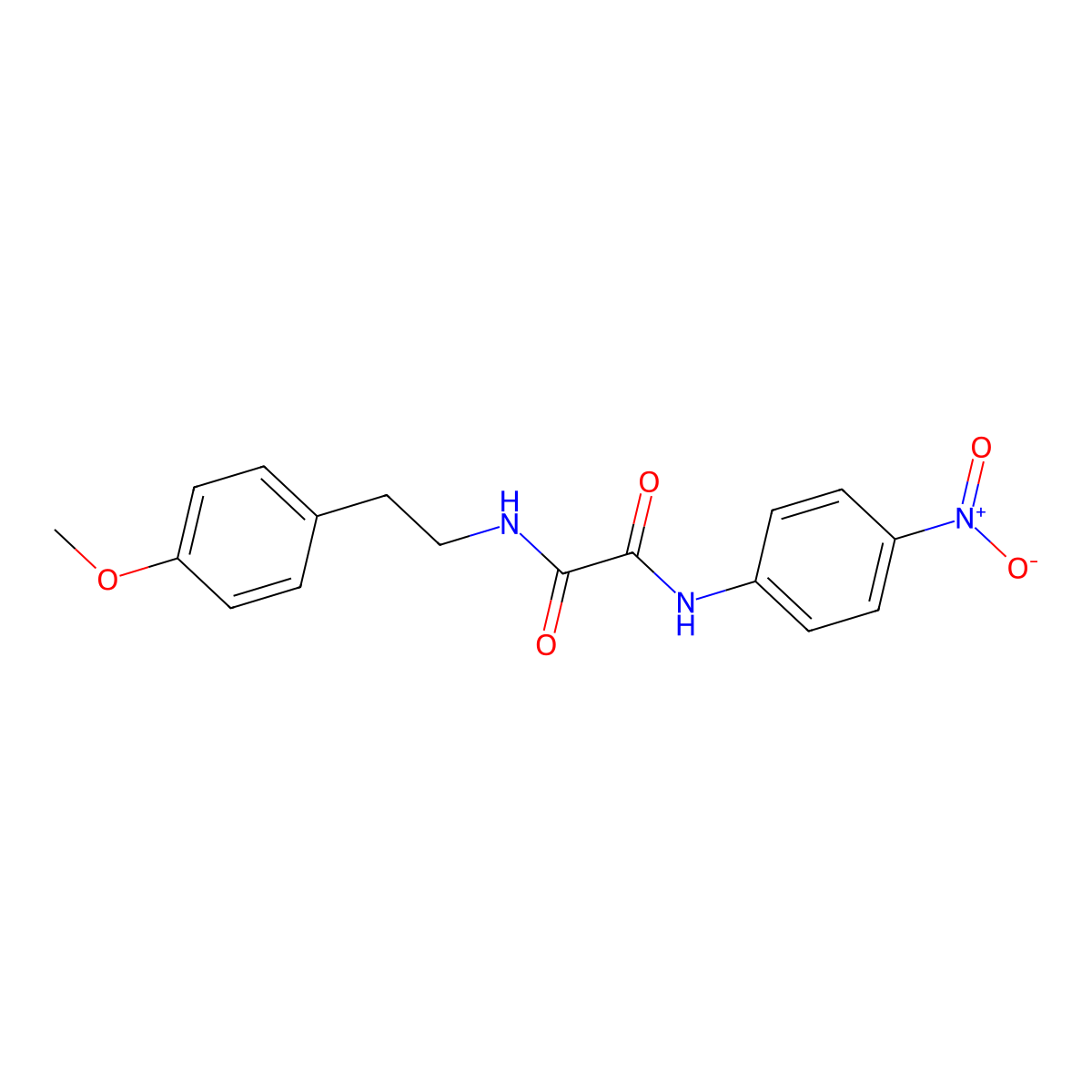 N-[2-(4-methoxyphenyl)ethyl]-N'-(4-nitrophenyl)ethanediamide molecular structure, CAS 676605-35-9