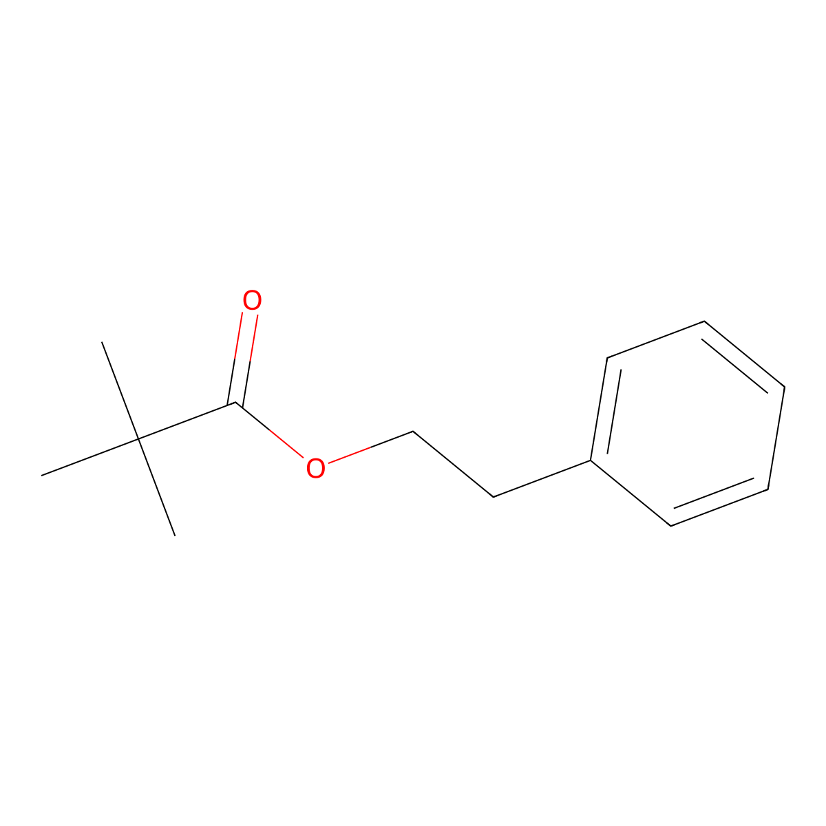 2-Phenylethyl pivalate molecular structure, CAS 67662-96-8