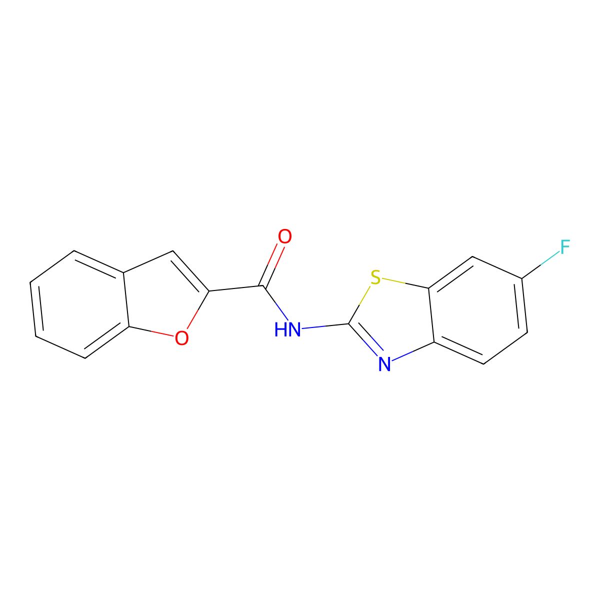 N-(6-fluoro-1,3-benzothiazol-2-yl)-1-benzofuran-2-carboxamide molecular structure, CAS 676623-01-1