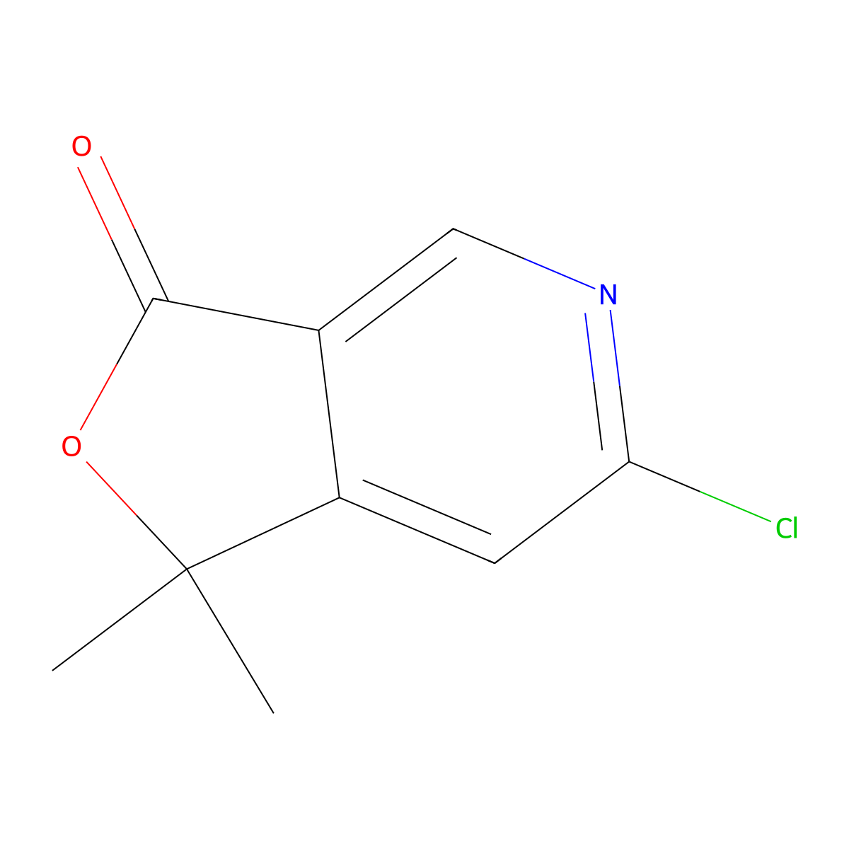 6-chloro-1,1-dimethylfuro[3,4-c]pyridin-3(1H)-one molecular structure, CAS 676634-58-5