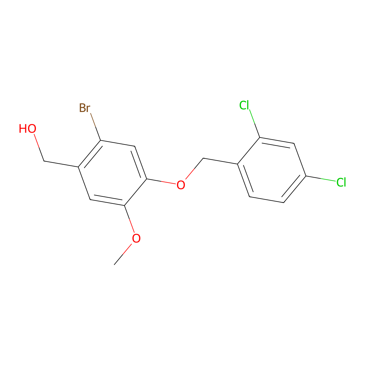 [2-Bromo-4-[(2,4-dichlorophenyl)methoxy]-5-methoxyphenyl]methanol molecular structure, CAS 676639-68-2