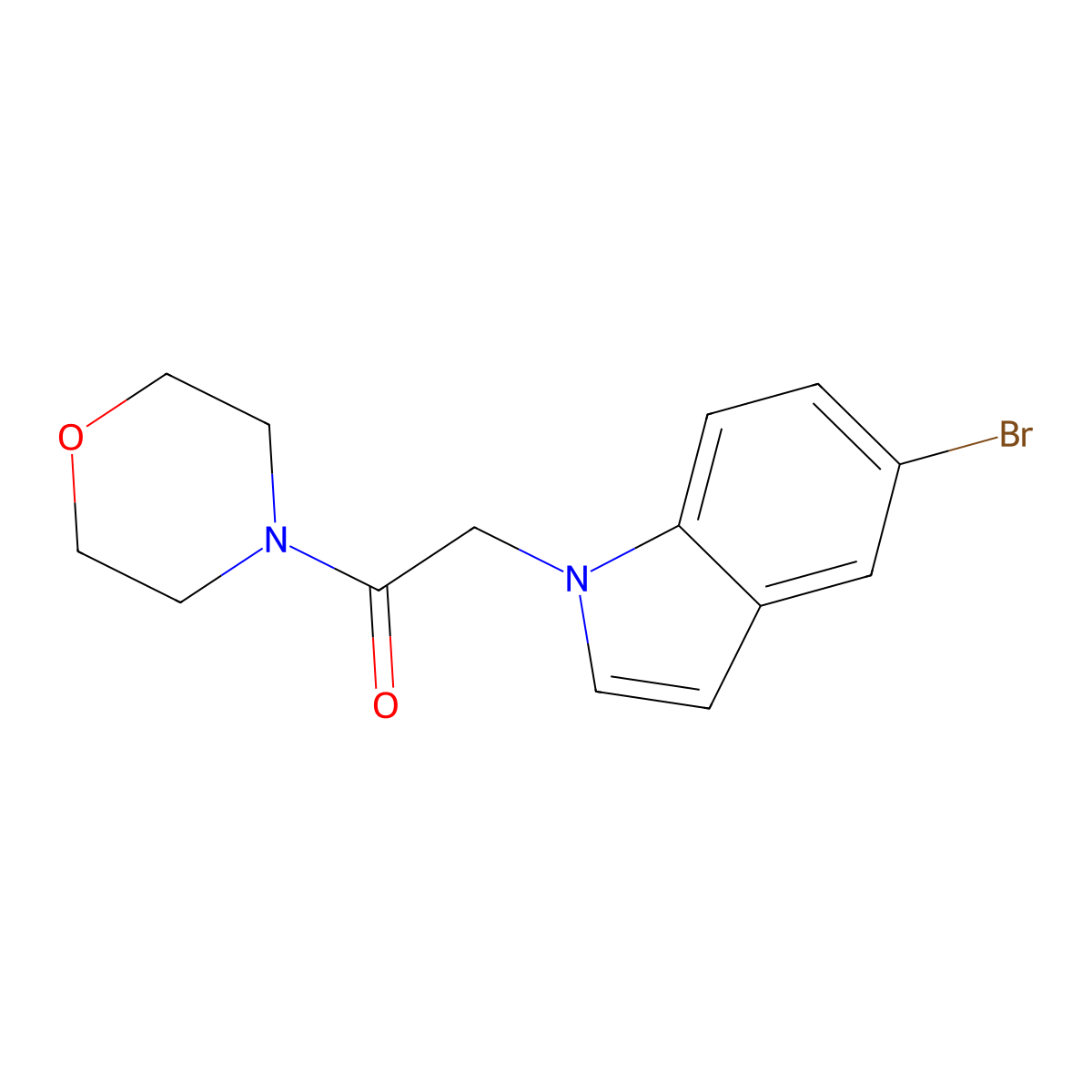 5-bromo-1-[2-(4-morpholinyl)-2-oxoethyl]-1H-indole molecular structure, CAS 676641-48-8