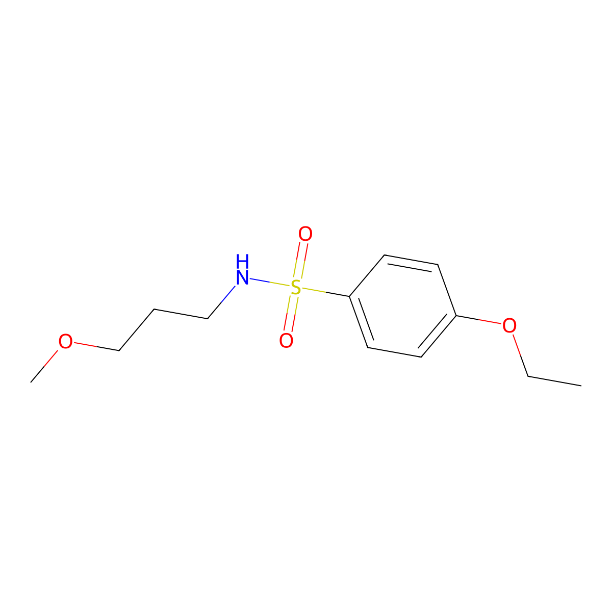 4-ethoxy-N-(3-methoxypropyl)benzene-1-sulfonamide molecular structure, CAS 676643-24-6