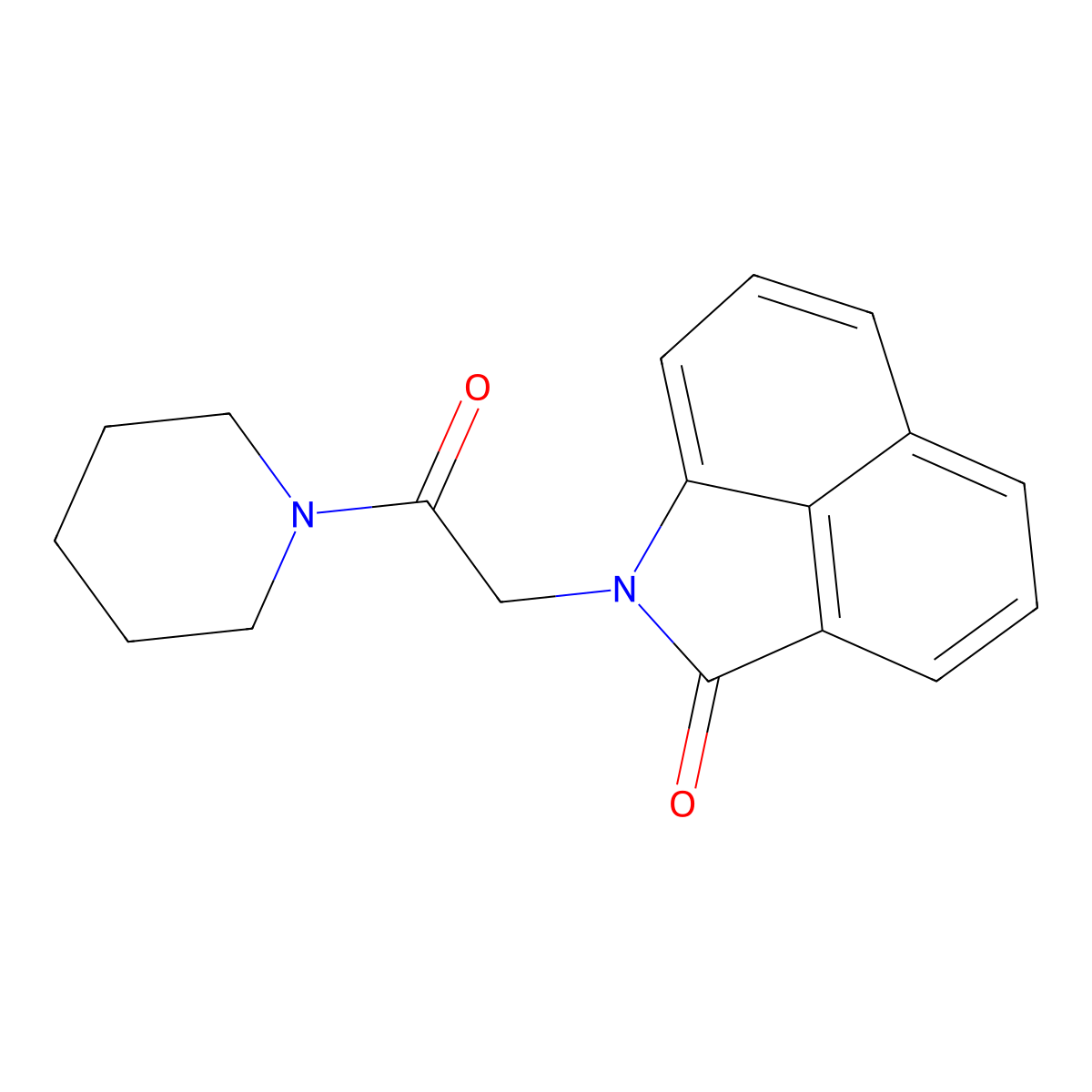 1-[2-oxo-2-(piperidin-1-yl)ethyl]benzo[cd]indol-2(1H)-one molecular structure, CAS 676645-10-6