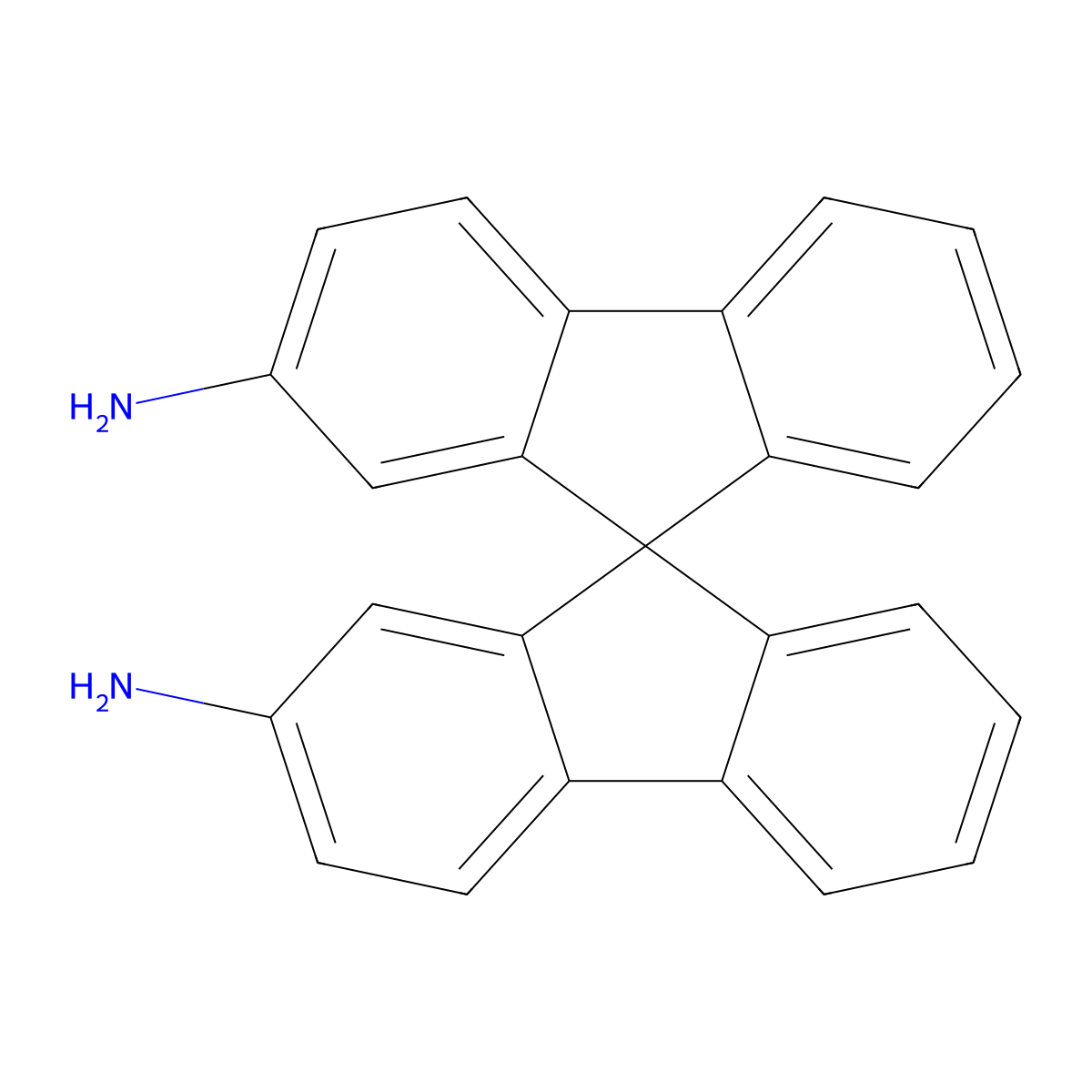 9,9'-Spirobi[fluorene]-2,2'-diamine molecular structure, CAS 67665-45-6