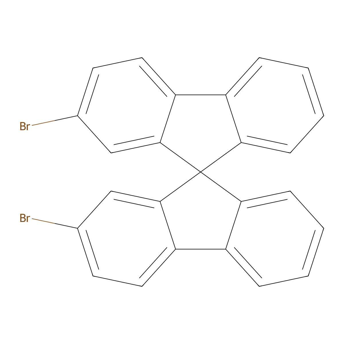 2,2'-Dibromo-9,9'-spirobifluorene molecular structure, CAS 67665-47-8
