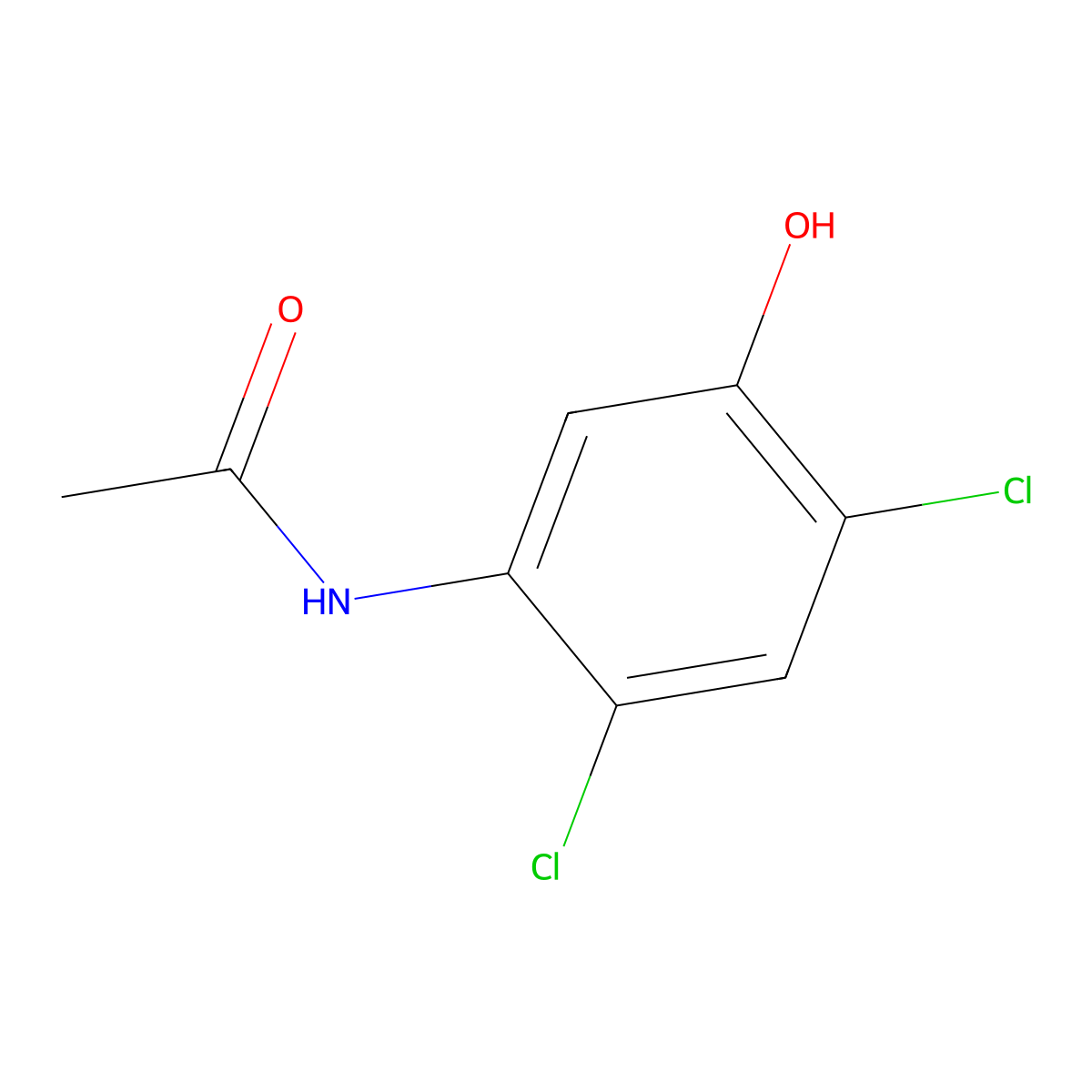 2,4-Dichloro-5-hydroxyacetanilide molecular structure, CAS 67669-19-6